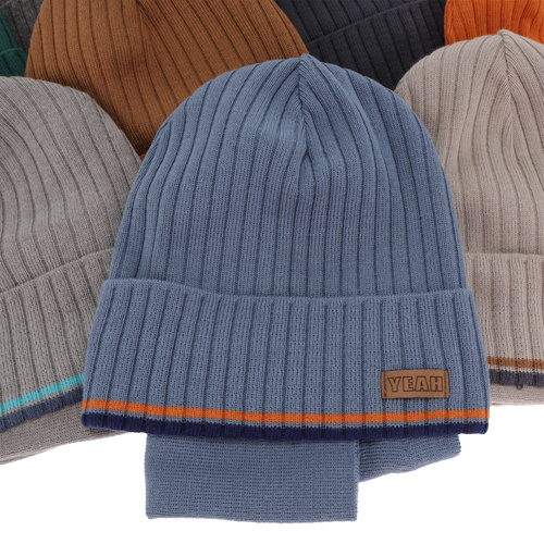 Jongens herfst/lente set muts en buissjaal, puuvillalla, camel, katoenen, London