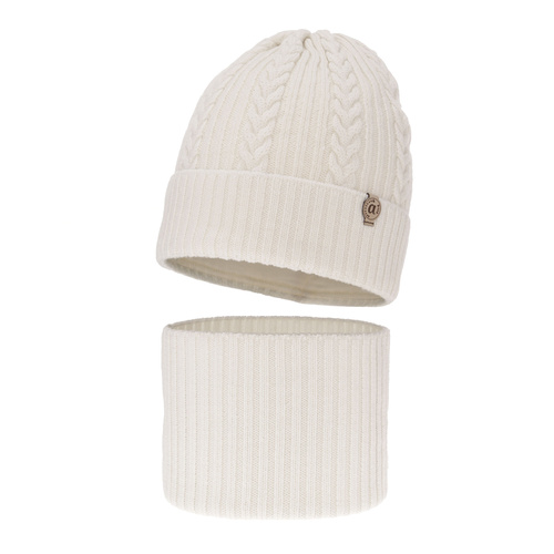 Meisjes winter set, wit, 100% Merino Wol, Jenny