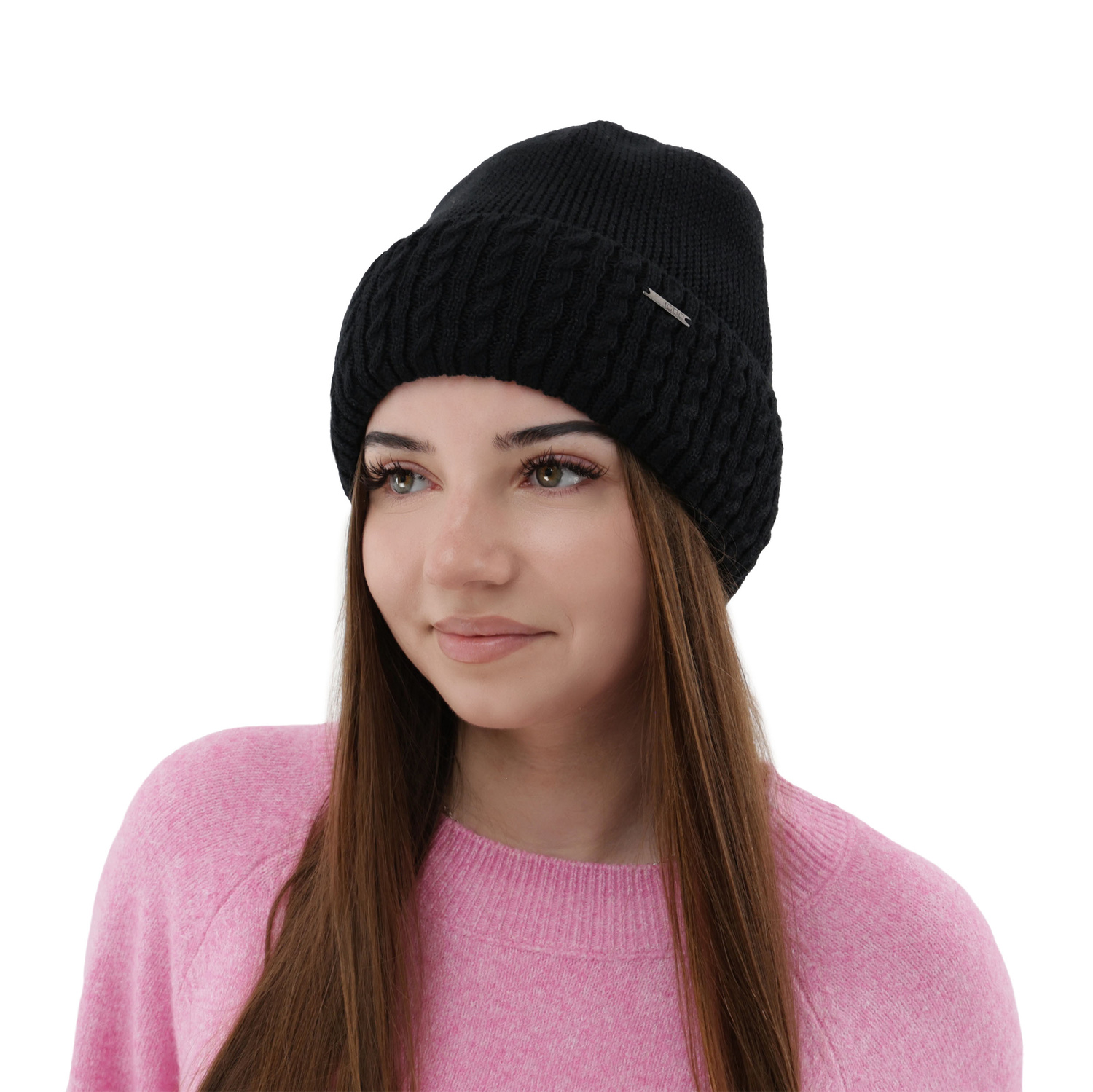 Dames wintermuts, beige, met merinowol, Febe