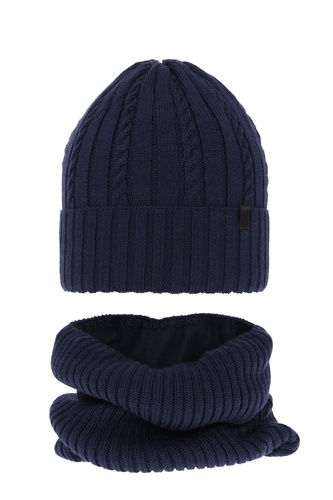 Jongens winter set, blauw, met merinowol, Kairo