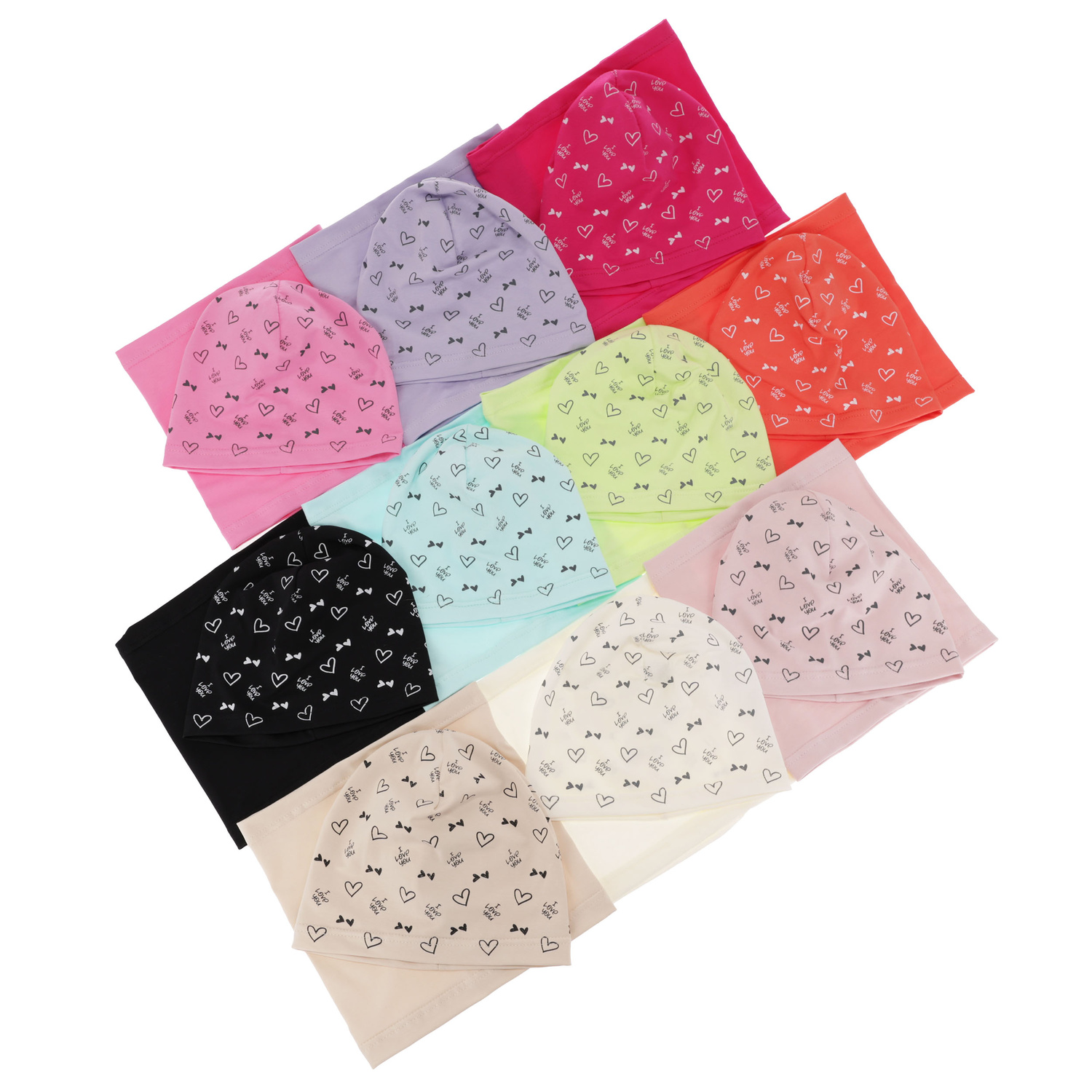 Meisjes herfst/lente set muts en buissjaal, amarant, katoenen, Lovena