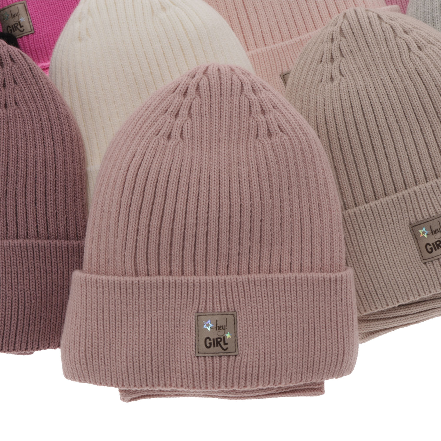 Meisjes winter set muts en buissjaal, paars, Georgina