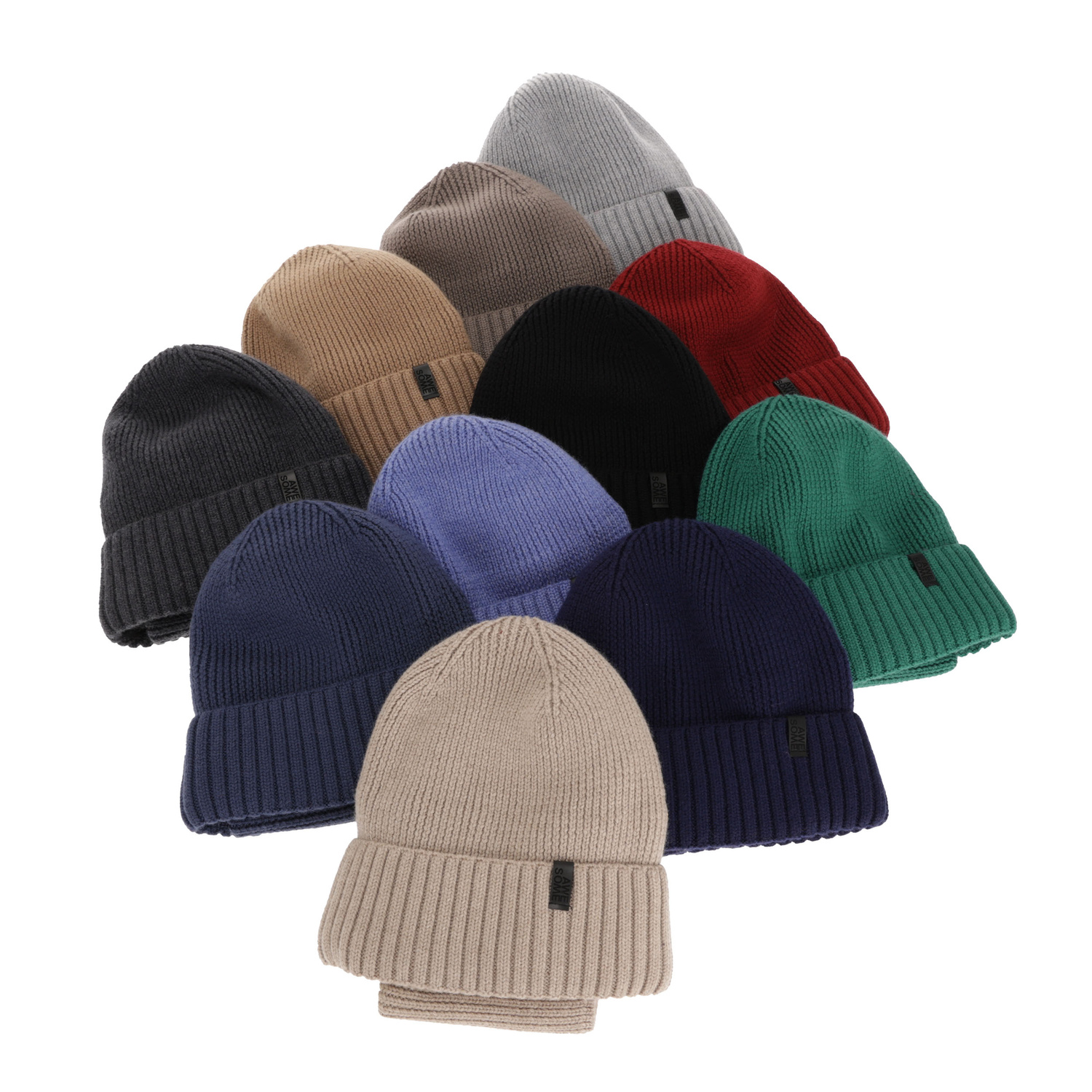 Poikien talvisetti: pipo ja putkihuivi, 100% Merinovilla, Merinovillavuorilla, harmaa Harbin