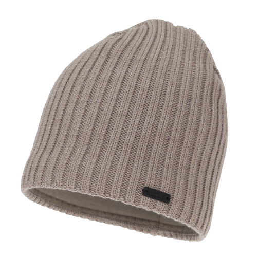 Naisten talvipipo, tummanbeige, merinovillalla, Soletta