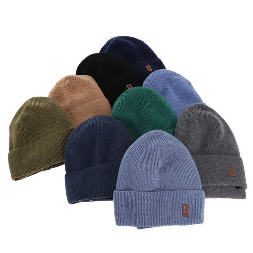 Jongens herfst/lente set muts en buissjaal, blauw, 100% Merino Wol, Bruce