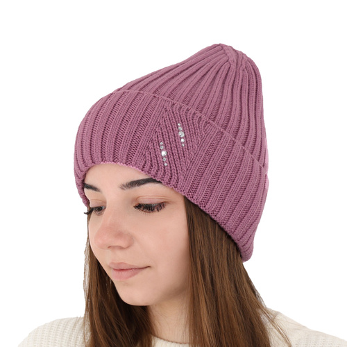 Dames wintermuts, Roze, 100% Merino Wol, Ariga