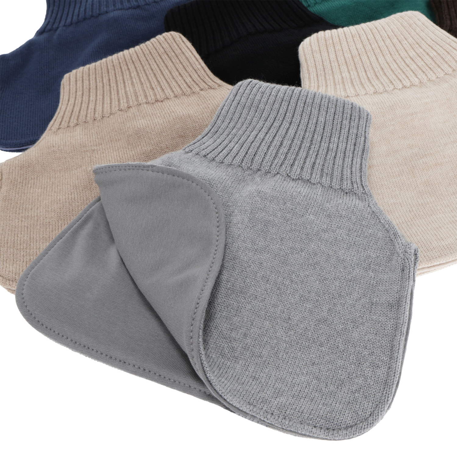 Poikien talvikauluri, szmaragdowy, 100% Merinovilla, puuvillavuorilla, Tiket