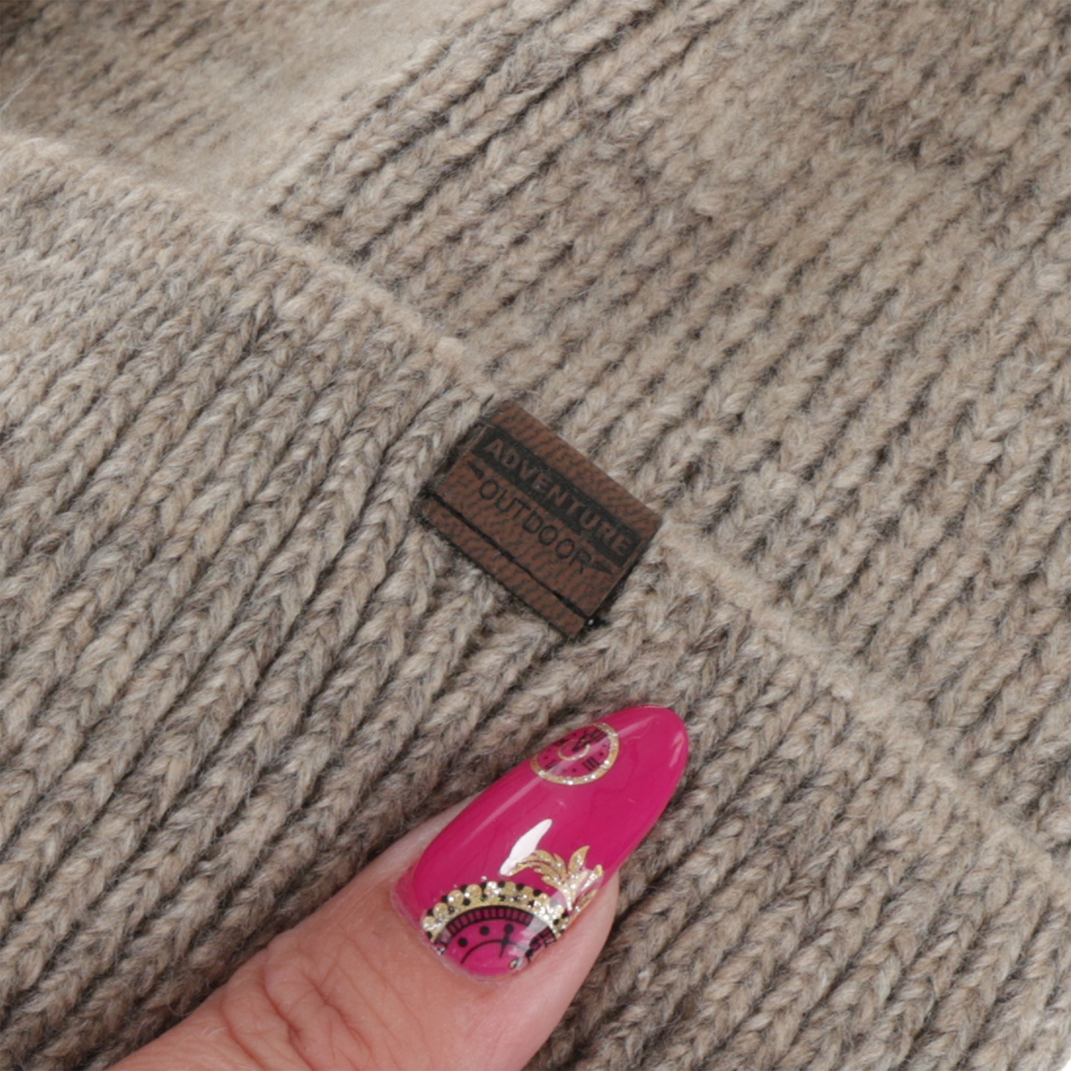 Miesten talvipipo, harmaa, merinovillalla, Korins