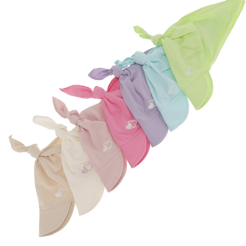 Meisjes katoenen hoofddoek met klep, limoen, Irene