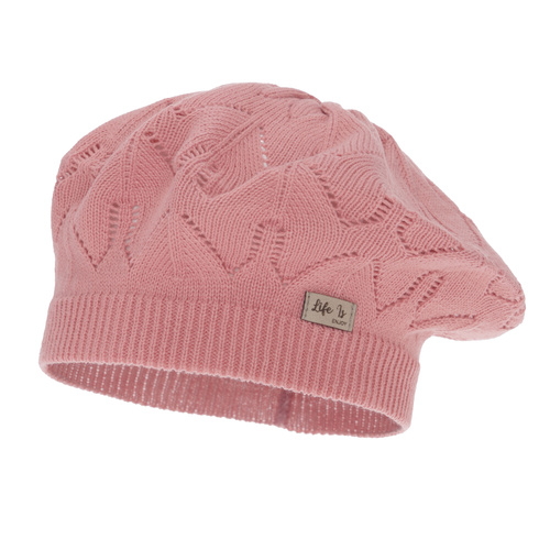 Tyttöjen syys/kevät beret, vaaleanpunainen, Liveria