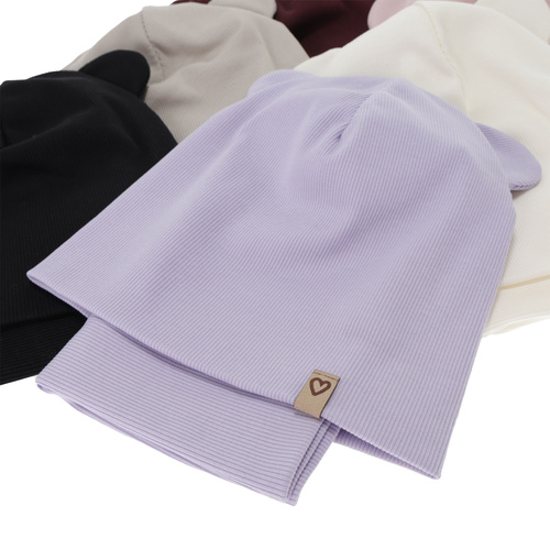 Tyttöjen syys/kevät setti: pipo ja putkihuivi, beige, puuvillaa, Luminia