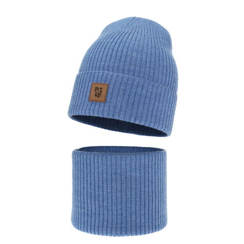 Jongens herfst/lente set, blauw, 100% Merino Wol, Vanto