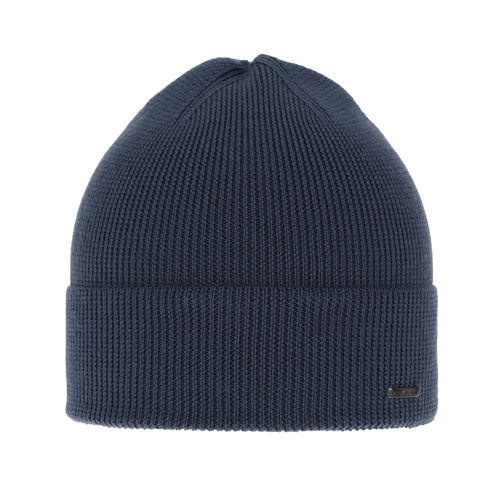 Heren wintermuts, blauw, 100% Merino Wol, Memfis
