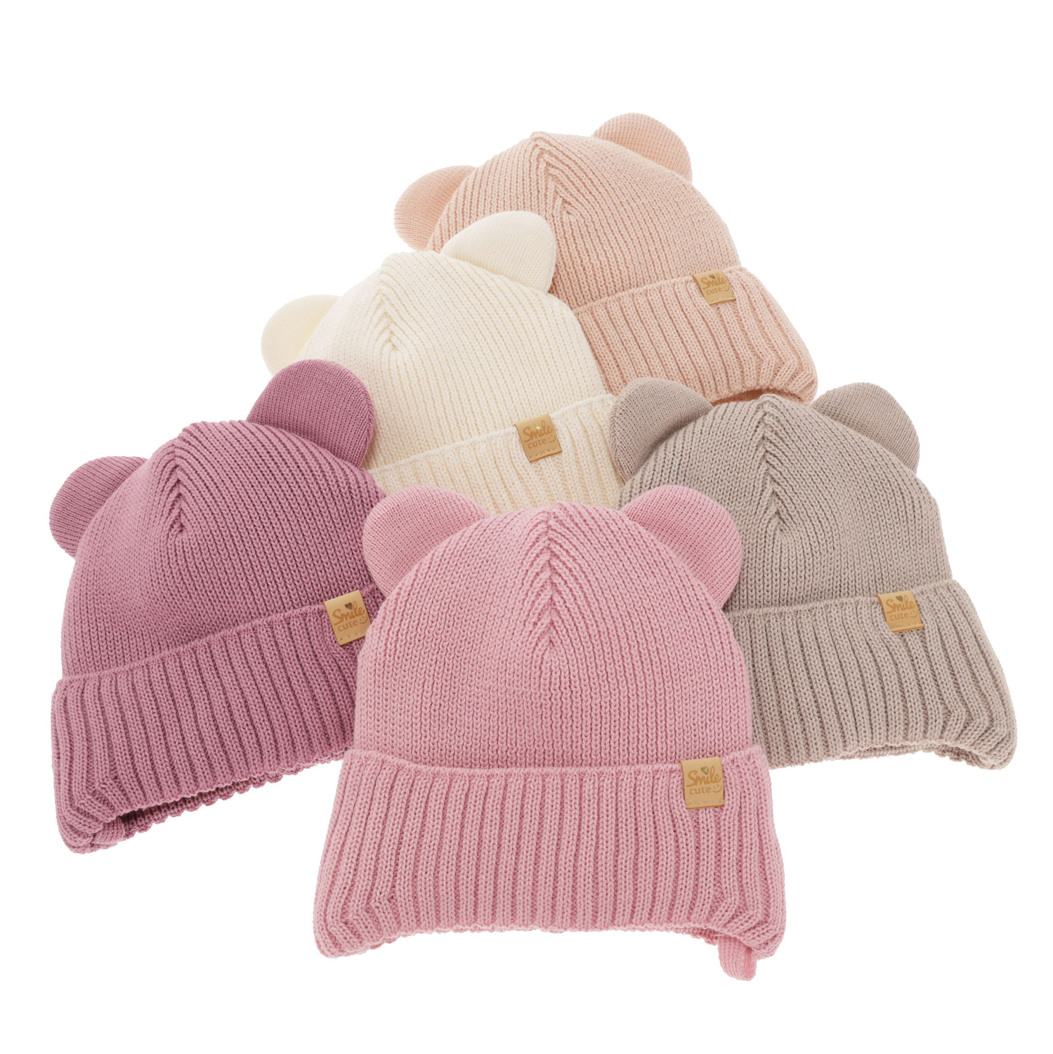 Meisjes wintermuts, paars, met bindkoorden, met merinowol, Shira