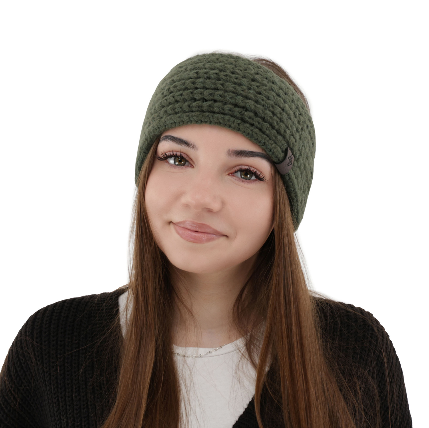 Dames winter hoofdband, donkergrijs, Alexis