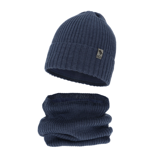 Jongens winter set, blauw, met merinowol, Gecko
