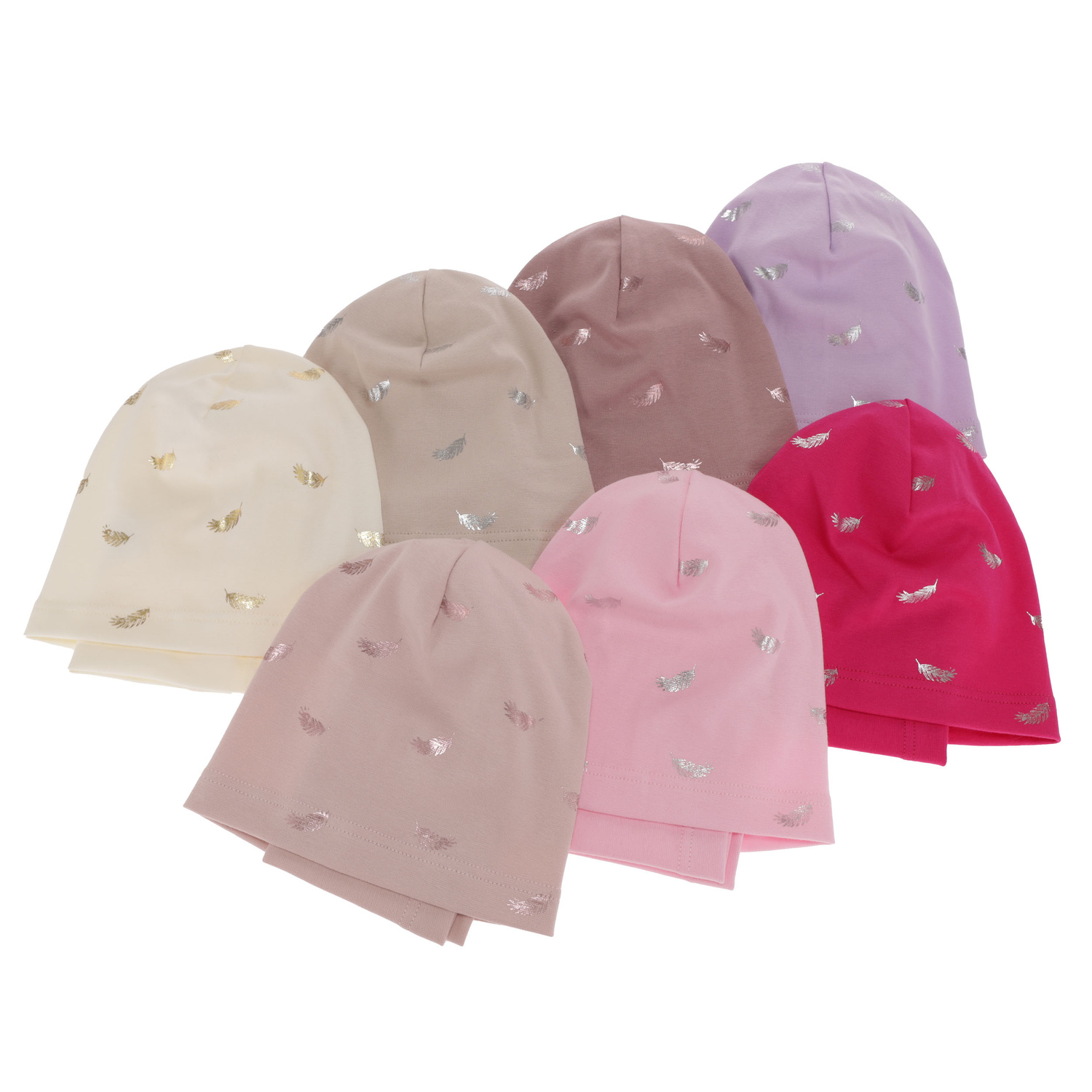 Meisjes herfst/lente set muts en buissjaal, paars, katoenen, Florena