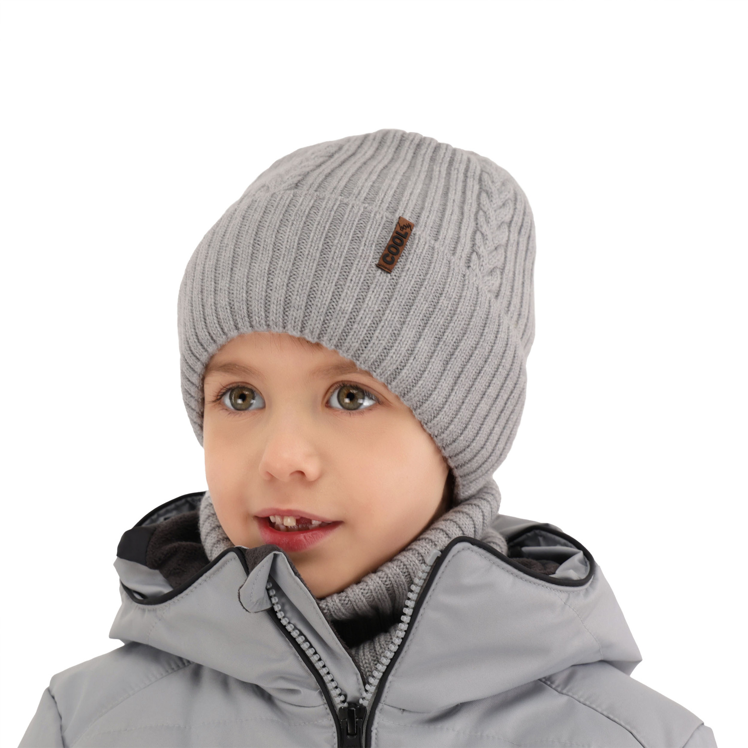 Jongens winter set, zwart, 100% Merino Wol, Wilson