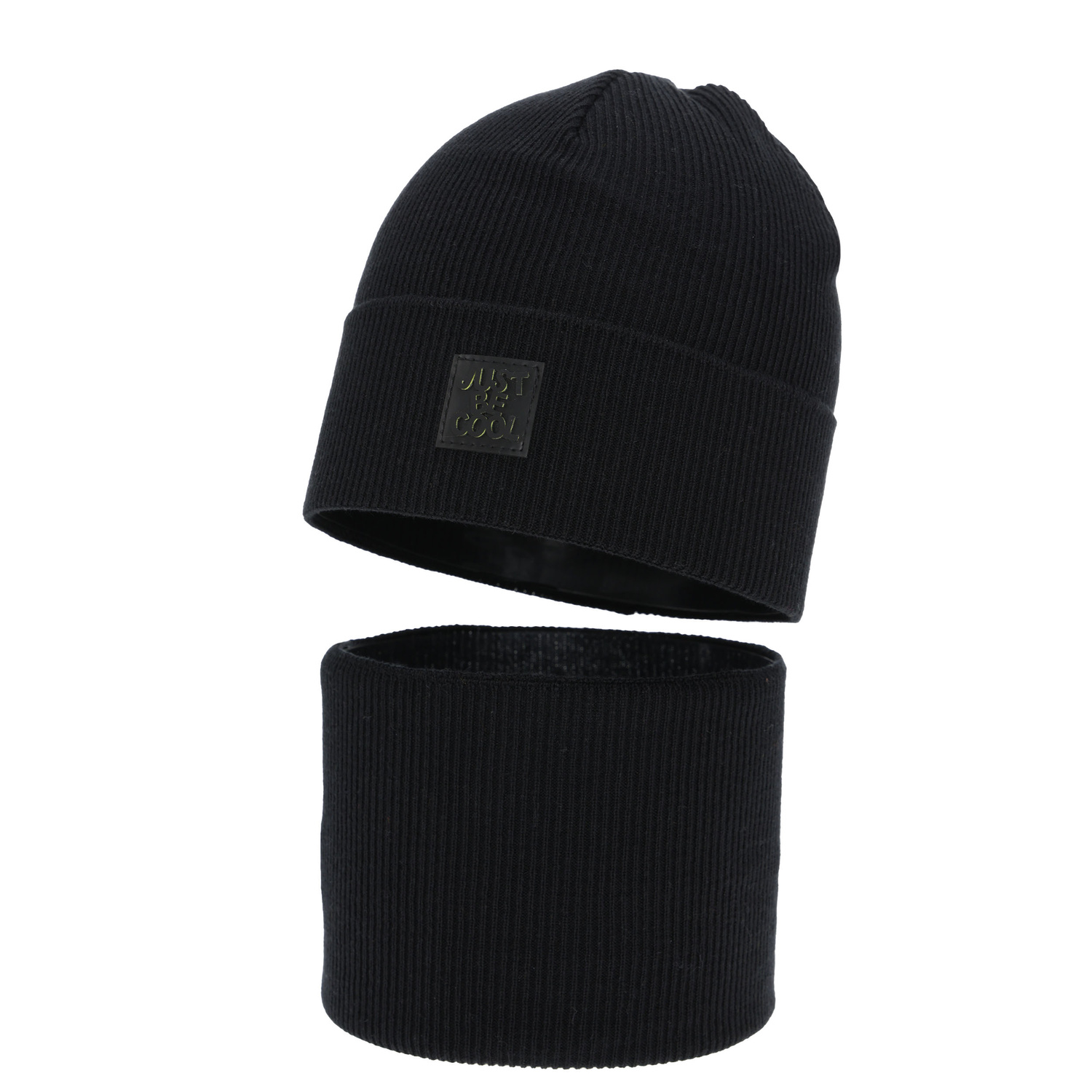 Poikien syys/kevät setti: pipo ja putkihuivi, puuvillalla, harmaa, Jonas