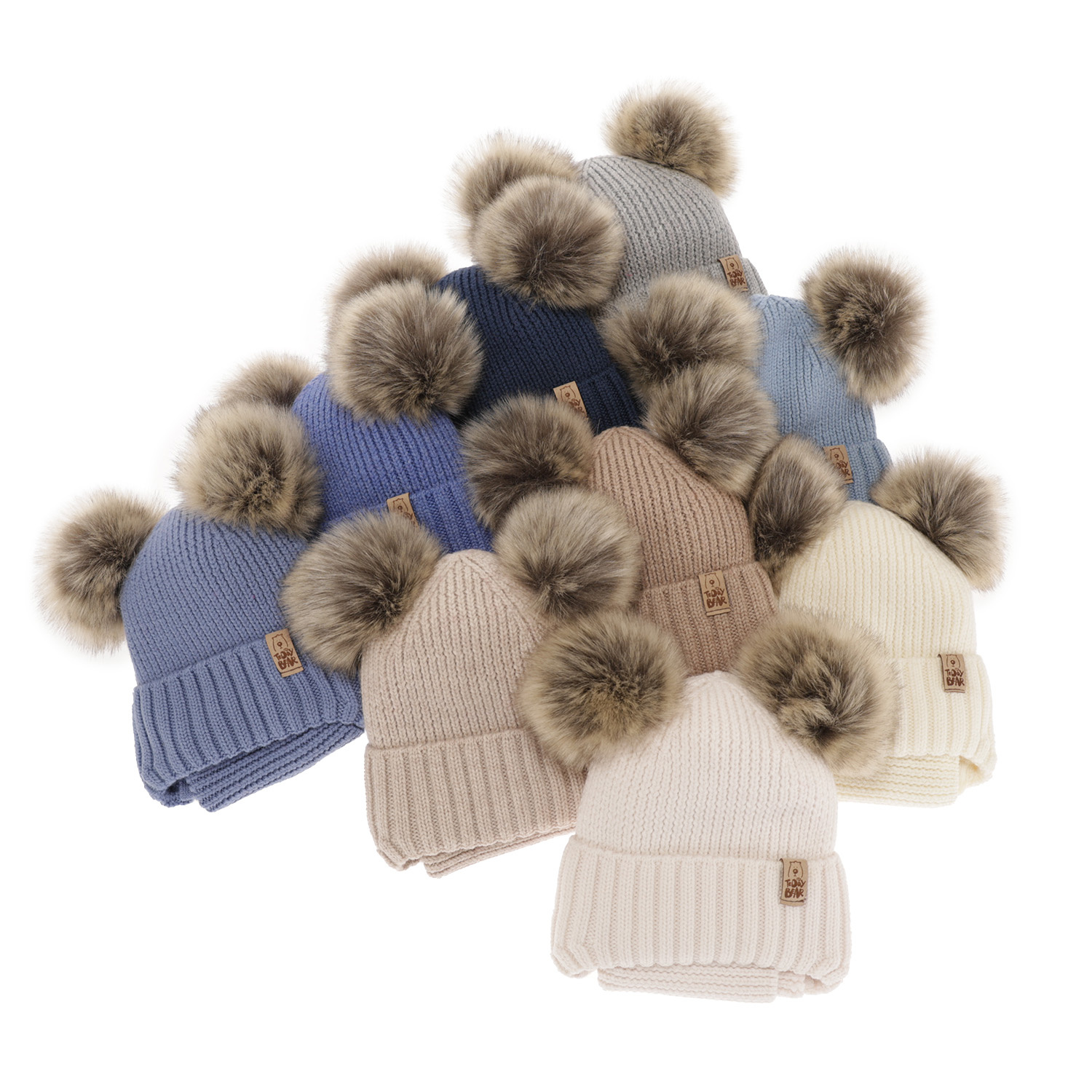 Jongens winter set, kremowy, met bindkoorden, 100% Merino Wol, Konor