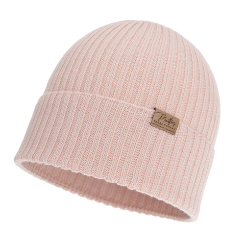 Naisten syys/kevät pipo, vaaleanpunainen, 100% merinovilla, saumaton, Fabrizia