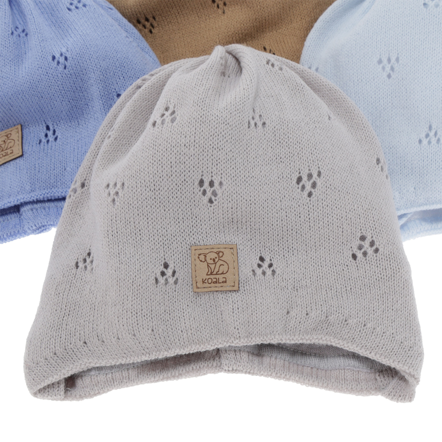 Poikien syys/kevät pipo, beige, nauhoilla, Slate