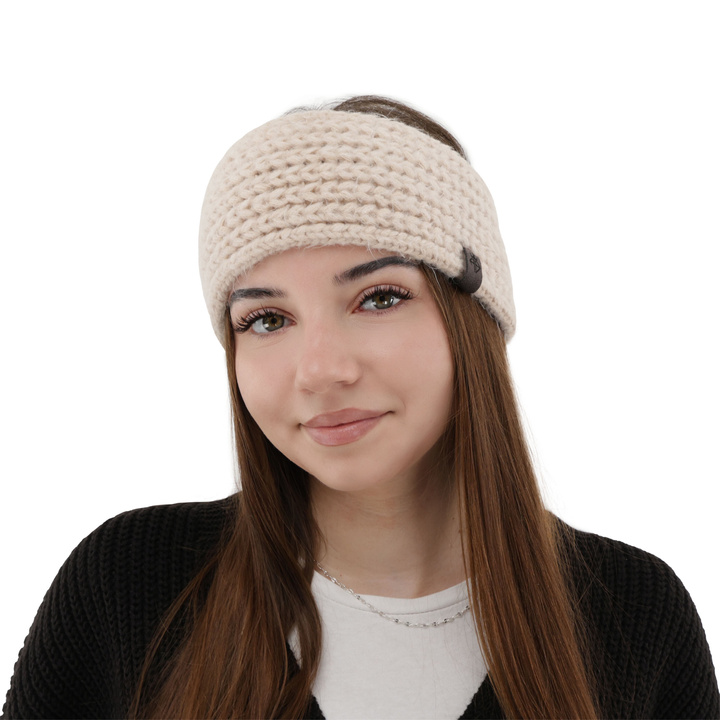 Dames winter hoofdband, beige, Alexis