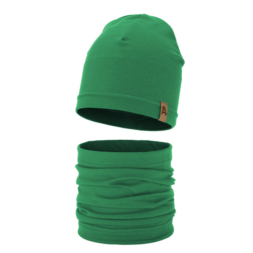 Jongens herfst/lente set muts en buissjaal, groen, Griffin