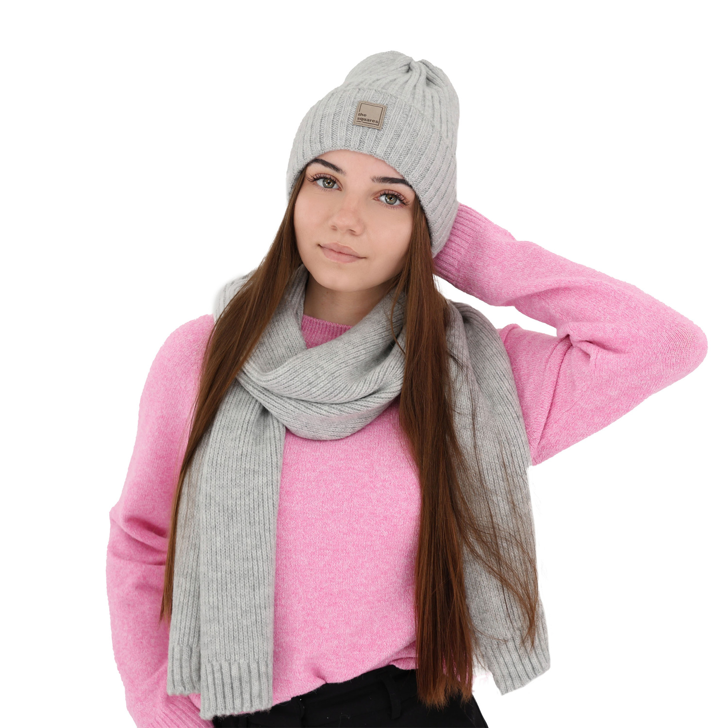 Dames wintermuts, wit, met merinowol, Benedetta