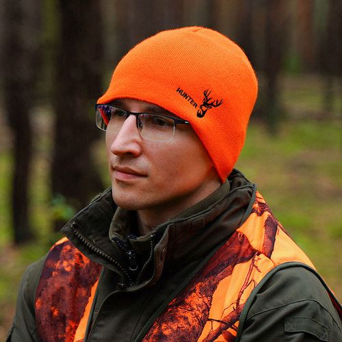 Heren wintermuts, Oranje, Elegant, Heren jachtmuts, Hunter