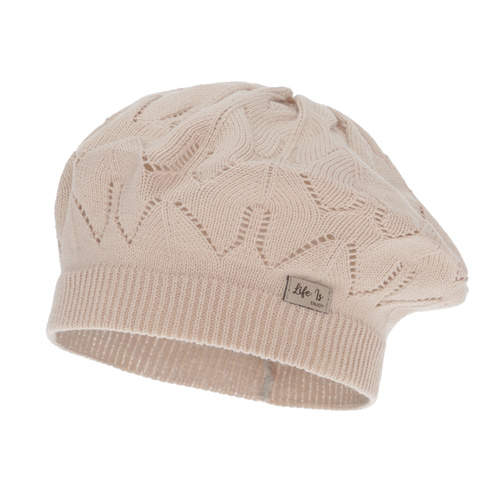 Tyttöjen syys/kevät beret, beige, Liveria