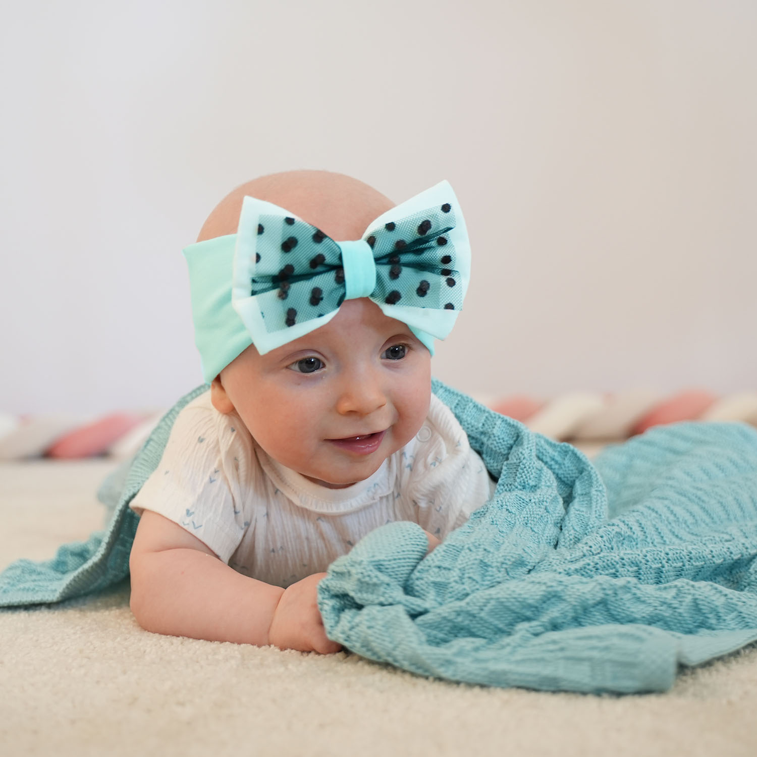 Meisjes herfst/lente hoofdband, honing, Gevoerd met katoen, Celinka