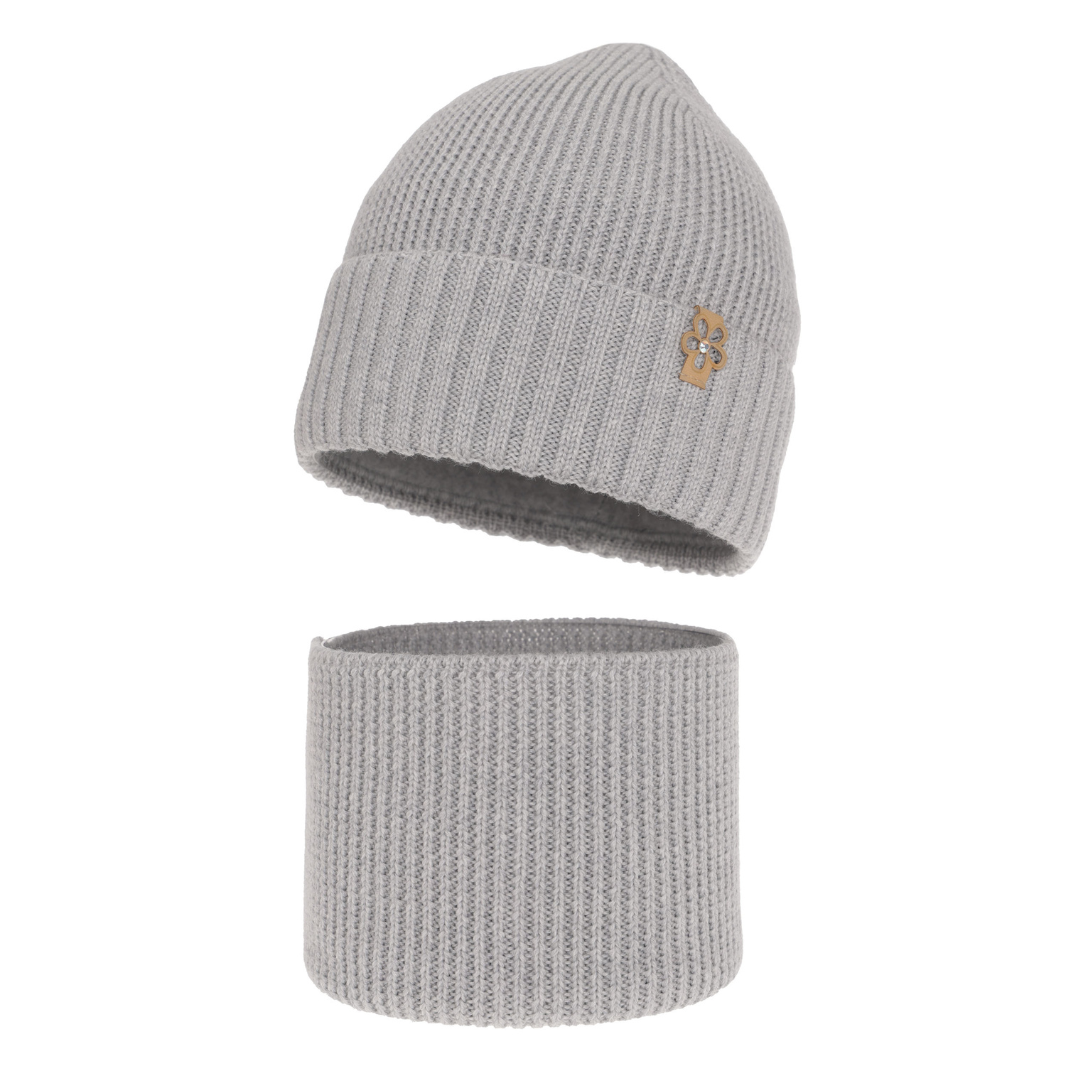 Meisjes winter set, grijs, 100% Merino Wol, Nelita