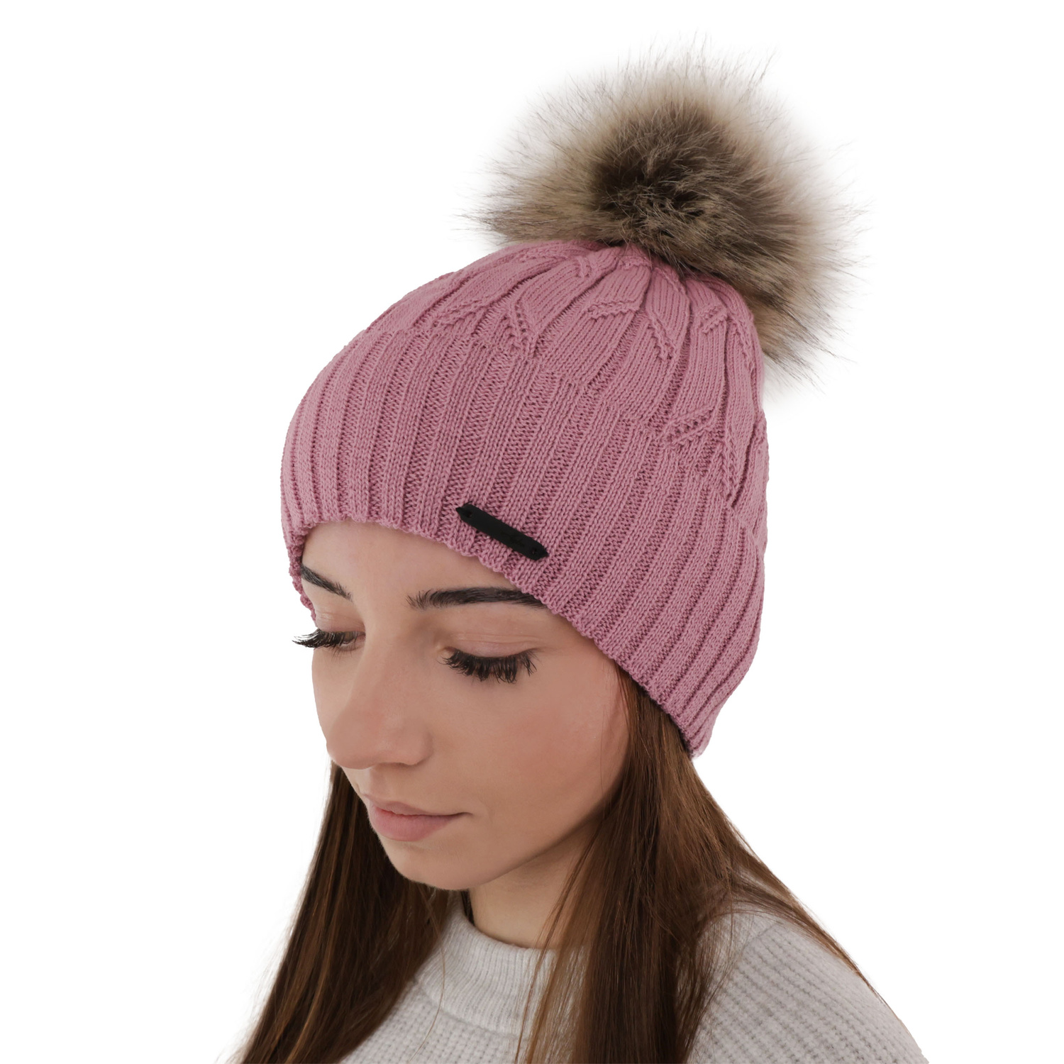 Dames wintermuts, kremowy, met merinowol, Talaria