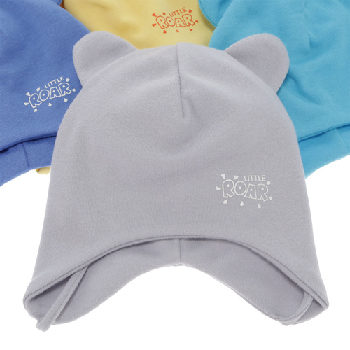 Poikien syys/kevät pipo, sininen, puuvilla, nauhoilla, Alrik