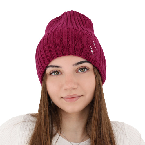 Dames wintermuts, wit, 100% Merino Wol, Ariga