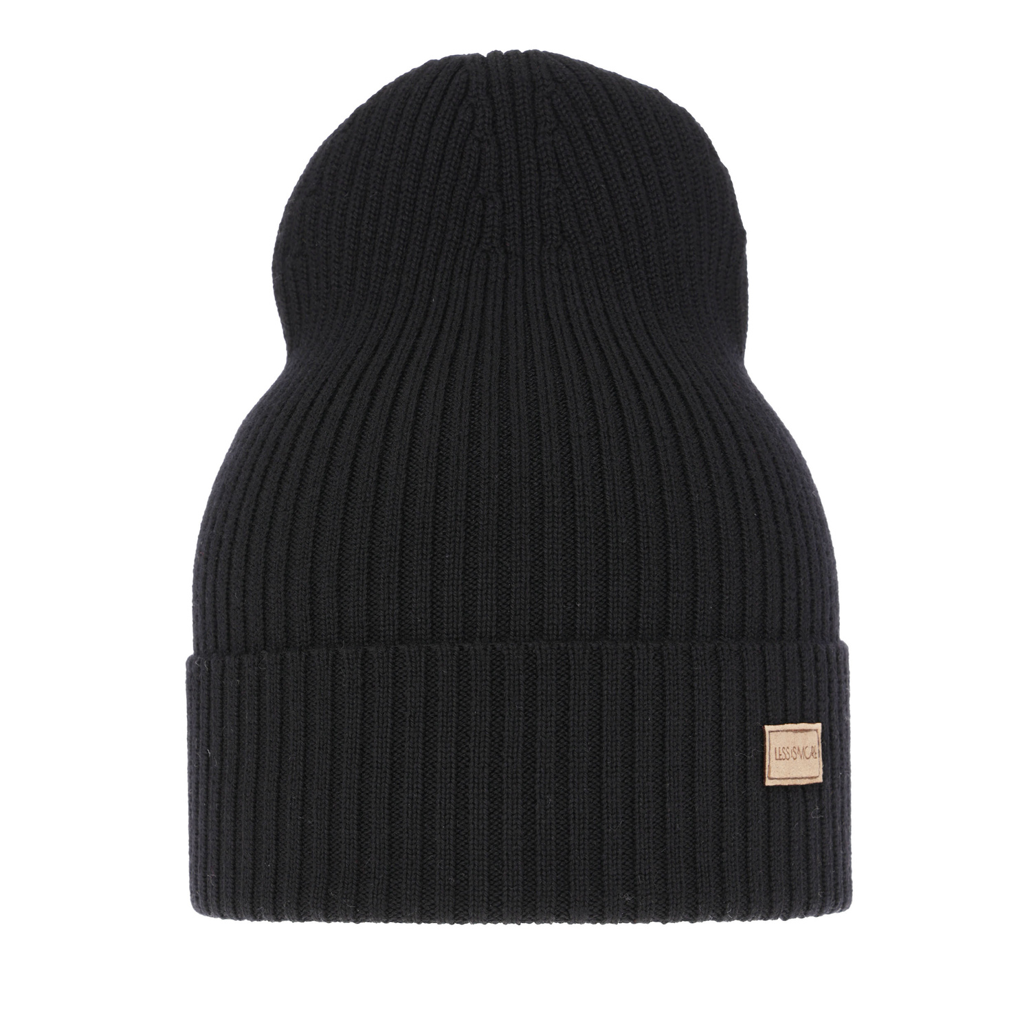 Dames winter/wiosna muts, zwart, 100% Merino Wol, Sophie