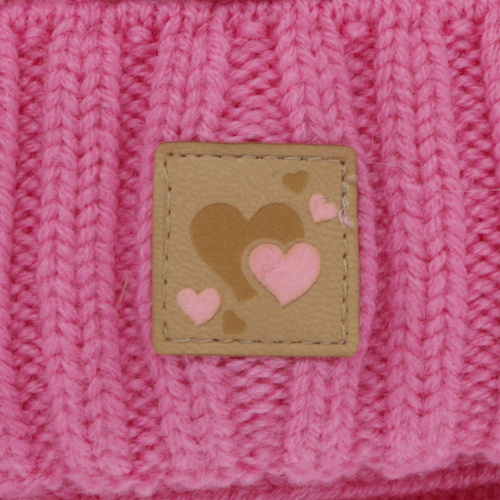 Tyttöjen pipo ja kauluri, talvi setti, vaaleanpunainen, 100% merinovillaa, vuorattu villafleeceellä, Ronia