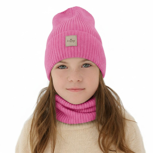 Meisjes herfst/lente set, roze, 100% Merino Wol, Vanita