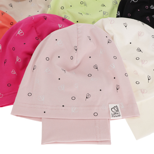 Meisjes herfst/lente set muts en buissjaal, grijs, katoenen, Fiora