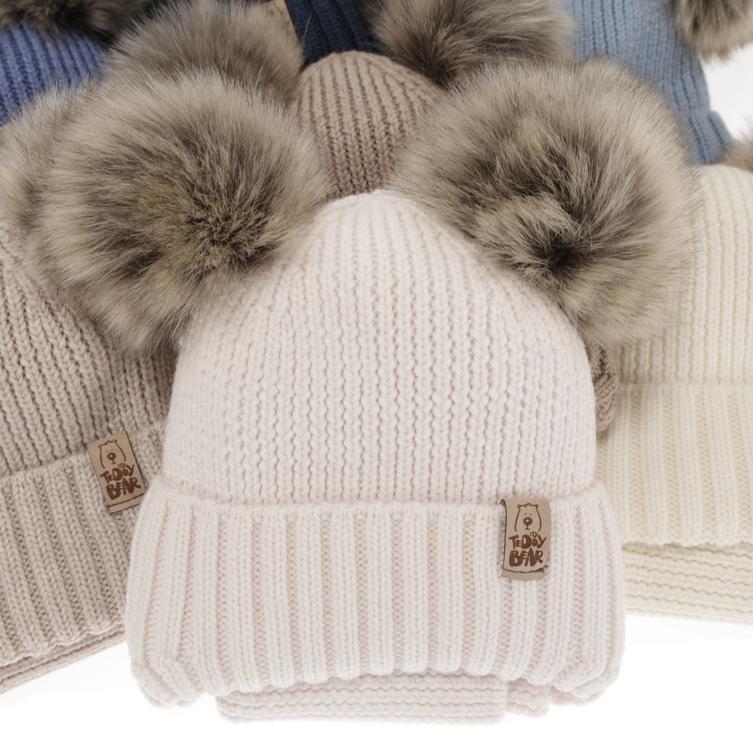 Jongens winter set, lichtblauw, met bindkoorden, 100% Merino Wol, Konor