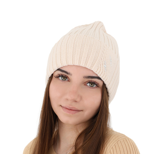 Dames wintermuts, Roze, 100% Merino Wol, Ariga