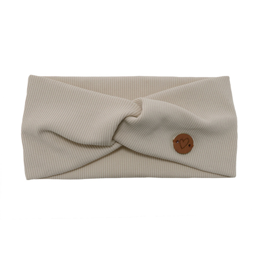 Meisjes herfst/lente hoofdband, beige, katoenen, Kasjana