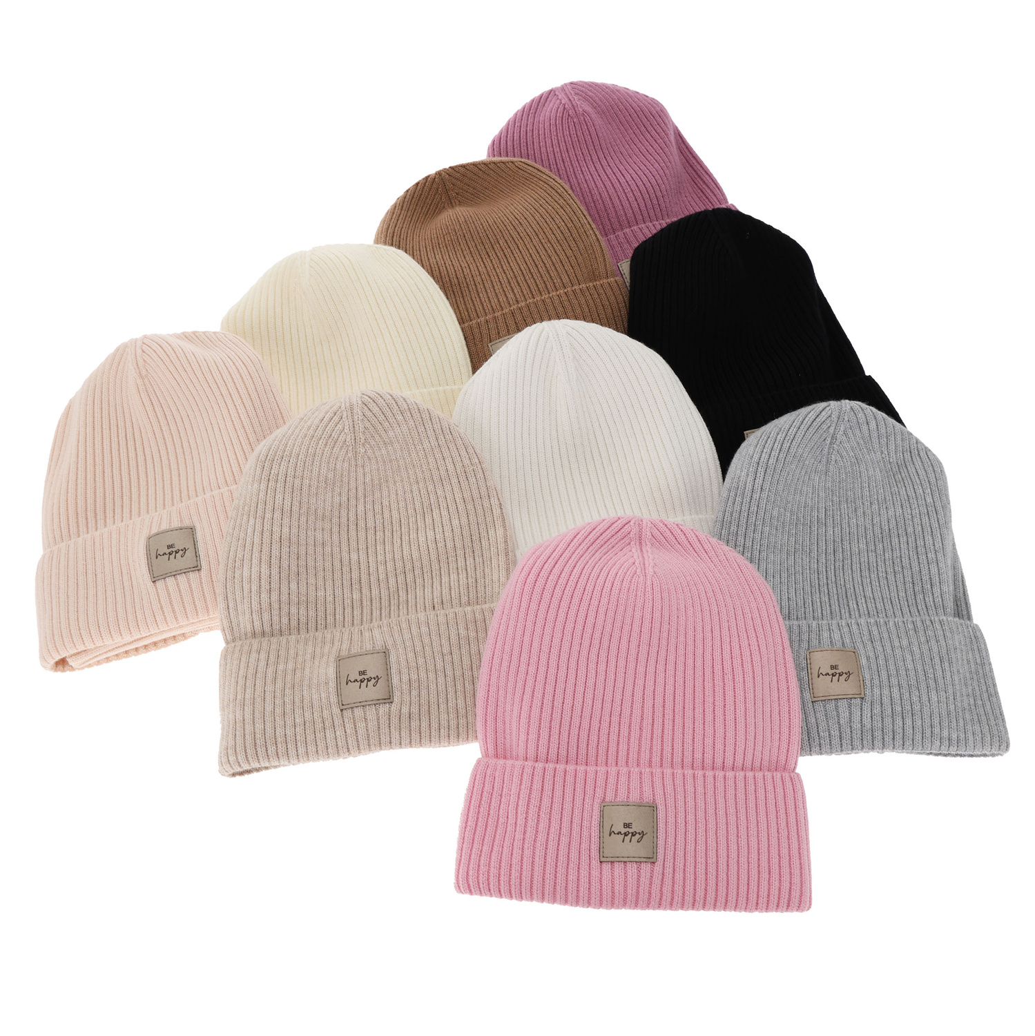 Meisjes herfst/lente set muts en buissjaal, roze, 100% Merino Wol, Vanita