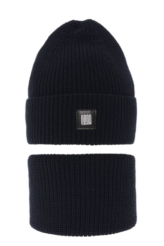 Jongens winter set, marineblauw, Amadeo