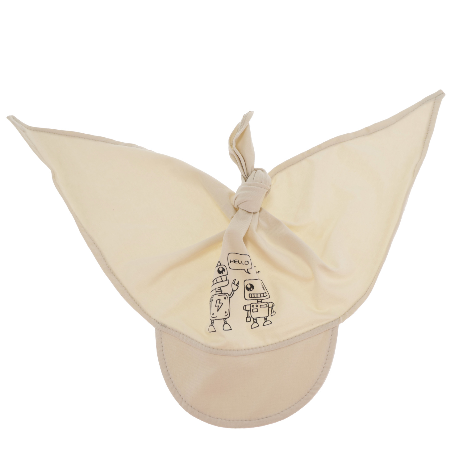 Jongens katoenen hoofddoek met klep, crème, Robik
