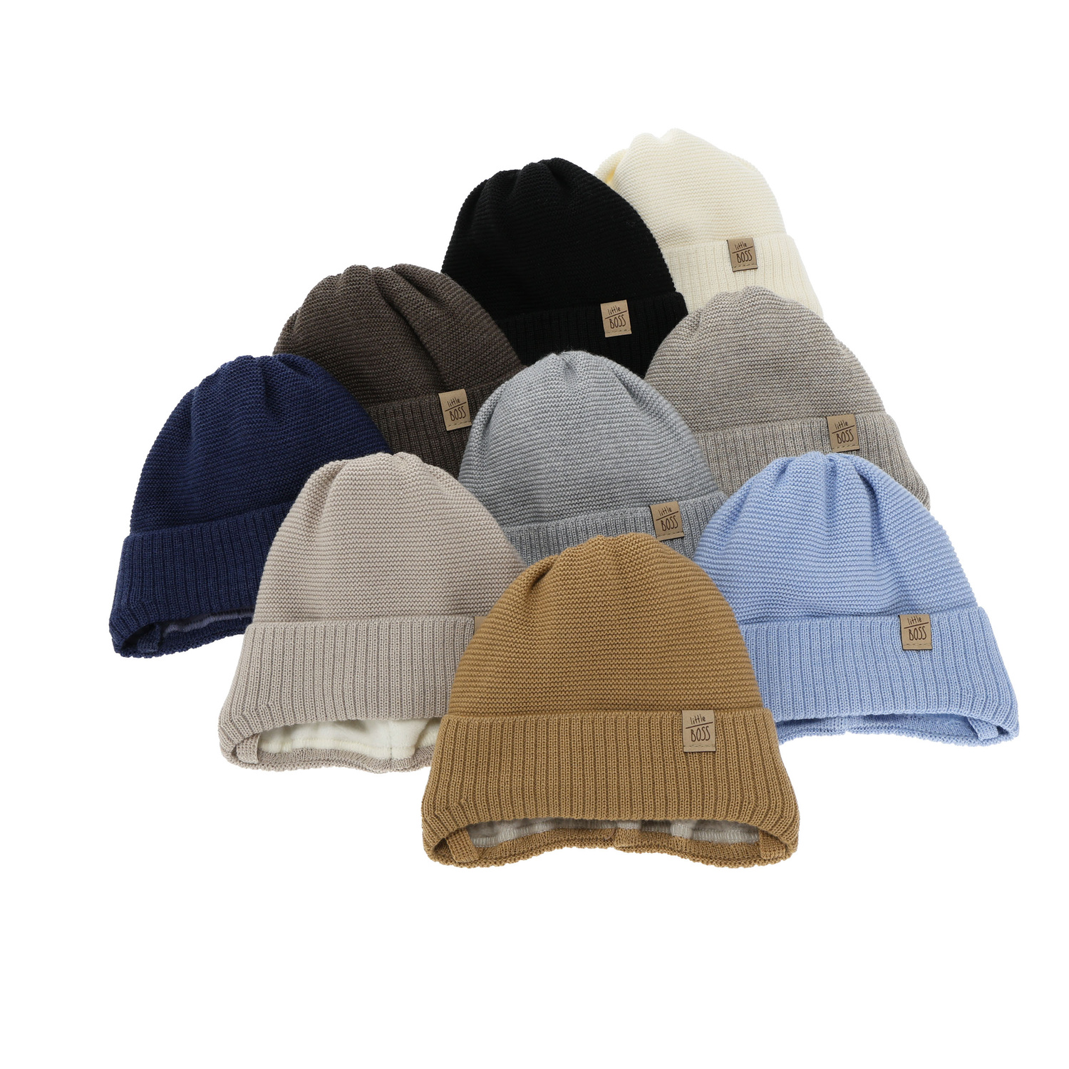 Jongens wintermuts, beige, met merinowol, Darsi