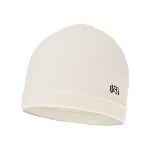 Jongens herfst/lente baret, kremowy, z naszywką Niki