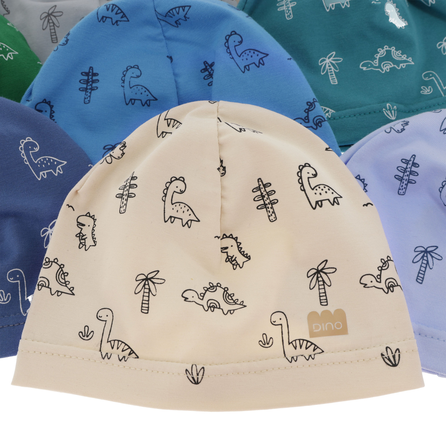 Jongens herfst/lente muts, blauw, met print, Jovik