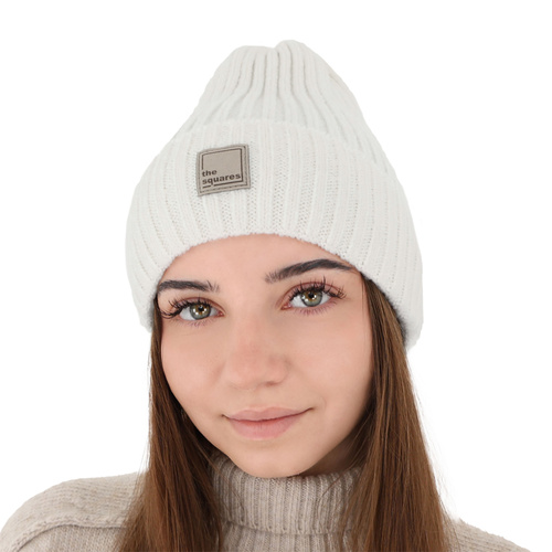 Dames wintermuts, winter, kremowy, met merinowol, Benedetta